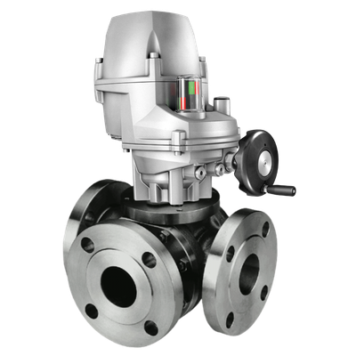 3-Way Temperature Control Ball Valve with Modulating Actuator DN15-DN150